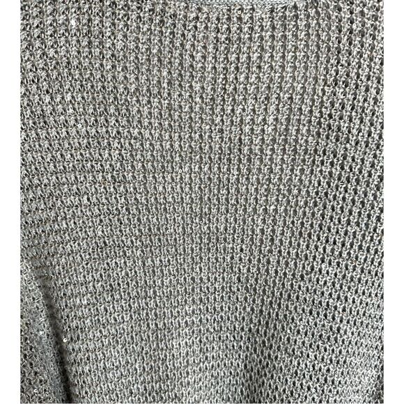 Victoria’s Secret grey metallic knit open front tie waist cardigan medium - Picture 4 of 8
